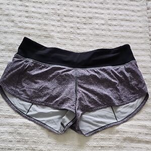 lululemon athletica Black and Heathered Gray Athletic Shorts
